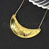 Brass Big Horn Pendant Box Chain Necklaces NJEW-L068-01G-3