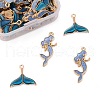 50Pcs 2 Style Alloy Enamel Pendants ENAM-LS0001-10LG-3