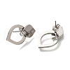 304 Stainless Steel Teardrop Stud Earrings EJEW-C118-01C-2