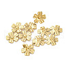 304 Stainless Steel Flower Theme Stud Earrings For Women EJEW-B110-04G-04-2