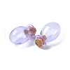 Oval Glass Cork Bottles Ornament AJEW-O032-03H-2