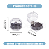 DICOSMETIC 50Pcs Octagonal Transparent Plastic Ring Boxes OBOX-DC0001-02B-2