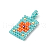 Seed Beads Beaded Pendants PALLOY-MZ00245-4