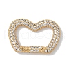 Rack Plating Brass Micro Pave Cubic Zirconia Twister Clasps KK-NH0002-11G-01-1