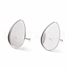 Tarnish Resistant 304 Stainless Steel Ear Stud Findings STAS-P198-24-1