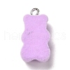 Flocky Resin Pendants RESI-D052-01B-3