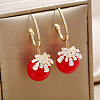Elegant Round S925 Sterling Silver Stud Earrings XW7785-4