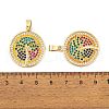 Brass Micro Pave Cubic Zirconia Pendants KK-E108-19G-3