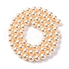 UV Plating Pearlized Glass Pearl Beads Strands GLAA-F128-01A-T8-4