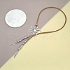 Hollow Flower Bohemian Style Alloy Pendant Camel Faux Suede Cord Lariat Necklaces for Women FS-WGF2926-01-2