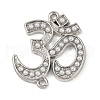 Brass ABS Imitation Pearl Connector Charms KK-R224-08P-1