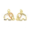 Brass Micro Pave Colorful Cubic Zirconia Pendants KK-E068-VF105-1