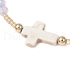 Cylinder Glass Seed Beaded Braided Bead Bracelets BJEW-MA00171-01-4
