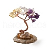 Natural Citrine & Amethyst & Quartz Crystal Chips Tree Display Decorations DJEW-C003-01D-1