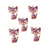 Alloy Enamel Pendants ENAM-M046-10G-I-4