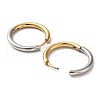 Ion Plating(IP) Two Tone 304 Stainless Steel Huggie Hoop Earrings EJEW-A106-02G-2