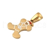 Christmas Theme 304 Stainless Steel Pendants STAS-R007-01X-G-2