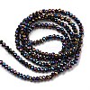 Electroplate Glass Beads Strands X-EGLA-F149-FP-10-2