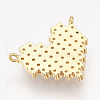 Brass Micro Pave Cubic Zirconia Pendants X-ZIRC-S061-122G-2