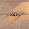 925 Sterling Silver with Cubic Zirconia Adjustable Finger Rings for Women KM1162-1-2
