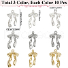 SOFPLATE 30Pcs 3 Colors Rack Plating Alloy Pendants FIND-SP0002-49B-2