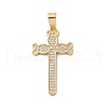 Brass Micro Micro Pave Clear Cubic Zirconia Pendants KK-A212-01D-G-1