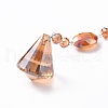 Crystal Teardrop Beaded Wall Hanging Decoration Pendant Decoration HJEW-G019-01F-3