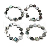 Abalone Shell Beads Stretch Bracelets BJEW-D315-03P-2