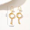 Elegant and Stylish Brass Flat Round Tassel Hoop Earrings IA0853-5