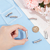 Unicraftale 6Pcs Column 304 Stainless Steel Bayonet Necklace Clasps STAS-UN0059-09-4