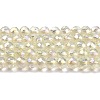 Electroplate Transparent Glass Beads Strands GLAA-H021-01B-FR04-2