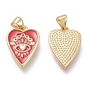 Brass Enamel Pendants ZIRC-F116-10C-G-2