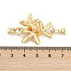 Brass Micro Pave Clear Cubic Zirconia Fold Over Clasps KK-U043-09G-02-3