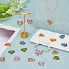 SUPERFINDINGS 36Pcs 6 Colors Alloy Pendants ENAM-FH0001-54-4