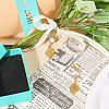Oval 304 Stainless Steel & Glass Pendant Decoration HJEW-CA00007-5
