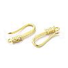 Brass Micro Pave Clear Cubic Zirconia Earring Hooks ZIRC-R112-10G-2