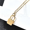 304 Stainless Steel Rolo Chain Pendant Necklaces NJEW-S444-01G-02-2