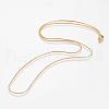 Eco-Friendly Rack Plating Brass Chain Necklaces MAK-G002-05G-A-FF-2