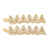Mother's Day Brass Micro Pave Cubic Zirconia Pendants KK-K378-11G-1
