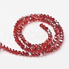 Electroplate Transparent Glass Beads Strands EGLA-A034-T3mm-M05-2