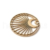 304 Stainless Steel Filigree Pendants STAS-K298-06G-2