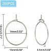 Unicraftale 316L Stainless Steel Hoop Earrings STAS-UN0018-18P-5