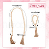 Wood Bead Pendant Decoration AJEW-OC00001-2
