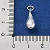 925 Sterling Silver Teardrop Pendants STER-G045-16S-3