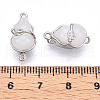 Brass & Handmade Lampwork Box Clasps KK-P291-29P-3