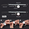 CHGCRAFT 6Pcs 304 Stainless Steel Flat Round Sublimation Blank Tag Charm Bracelets with Glass Pearl Beaded BJEW-CA0001-06-2