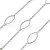 Tarnish Resistant Handmade 304 Stainless Steel Horse Eye Link Chains CHS-G025-04P-1
