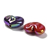 UV Plating Opaque Rainbow Iridescent Acrylic Beads X-SACR-R001-01A-3