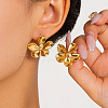 Vintage Stainless Steel Flower Stud Earrings ZQ6435-3