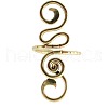 Boho Adjustable Brass Twisted Wire Wrapped Long Toe Rings FS-WGB3A04-01-5
